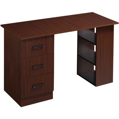 HOMCOM Schreibtisch mit 3 Schubladen und Regalen HOMCOM Schreibtisch mit 3 Schubladen und Regalen