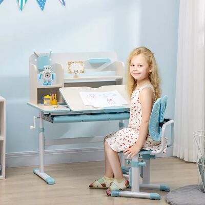 Homcom ZONEKIZ Scrivania Scolastica con Sedia per Bambini 3-12 - Arredo Scolastico Homcom ZONEKIZ Scrivania Scolastica con Sedia per Bambini 3-12 - Arredo Scolastico