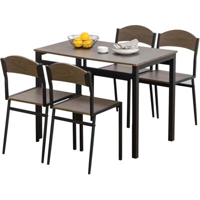 HOMCOM Set da Pranzo Moderno Salvaspazio - 1 Tavolo & 4 Sedie HOMCOM Set da Pranzo Moderno Salvaspazio - 1 Tavolo & 4 Sedie