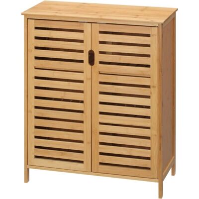Armadio bagno moderno Kleankin - Ripiani ventilati in bambù - 68x32x86 cm Armadio bagno moderno Kleankin - Ripiani ventilati in bambù - 68x32x86 cm