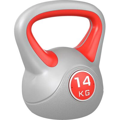 Kettlebell Sportnow 14kg - Base Piatta, Impugnatura Sicura - Attrezzo Fitness Kettlebell Sportnow 14kg - Base Piatta, Impugnatura Sicura - Attrezzo Fitness