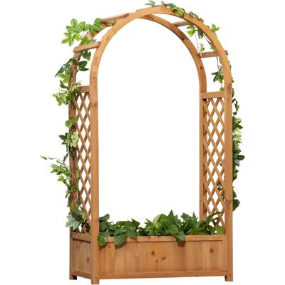 Outsunny - Aiula a pergola - 83x36x152 cm - Marrone - Aiola Outsunny - Aiula a pergola - 83x36x152 cm - Marrone - Aiola