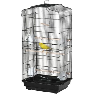 PawHut - Gabbia per uccelli - Nera - 46.5x35.5x92 cm PawHut - Gabbia per uccelli - Nera - 46.5x35.5x92 cm