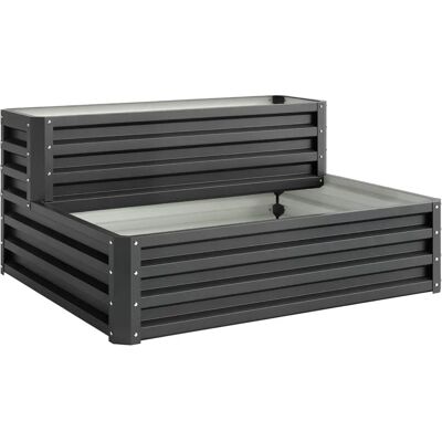 Outsunny - Due livelli in acciaio - 120x101x58 cm - Letto rialzato Outsunny - Due livelli in acciaio - 120x101x58 cm - Letto rialzato