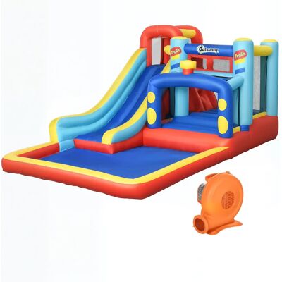 Château Gonflable Outsunny - Enfants 3-8 - Trampoline, Toboggan & Piscine - Publicité Château Gonflable Outsunny - Enfants 3-8 - Trampoline, Toboggan & Piscine - Publicité