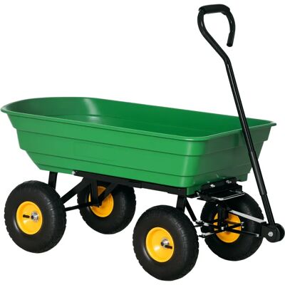 Carrello da Giardino Outsunny 75L con Vasca Ribaltabile - Trasporto Attrezzi Carrello da Giardino Outsunny 75L con Vasca Ribaltabile - Trasporto Attrezzi