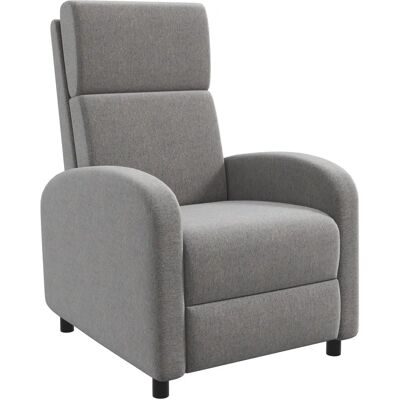 Homcom Sedia Reclinabile Effetto Lino Grigia - Seduta Relax Homcom Sedia Reclinabile Effetto Lino Grigia - Seduta Relax