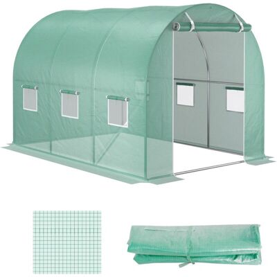 Copertura per Serra Outsunny - 3x2x2 m, 12 Finestre, Porta con Cerniera Copertura per Serra Outsunny - 3x2x2 m, 12 Finestre, Porta con Cerniera