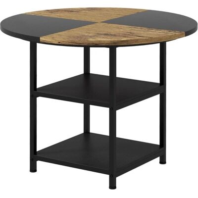 HOMCOM Tavolo Rotondo in Acciaio e MDF per 4-6 - Tavolo da Pranzo HOMCOM Tavolo Rotondo in Acciaio e MDF per 4-6 - Tavolo da Pranzo