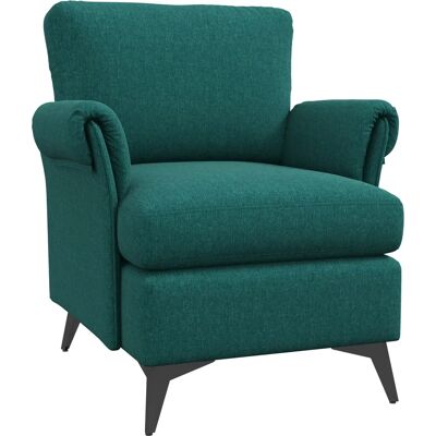 Sillón Homcom Verde - Tela de efecto lino transpirable Sillón Homcom Verde - Tela de efecto lino transpirable