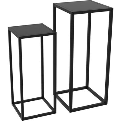 Set di 2 supporti per piante Outsunny in acciaio Set di 2 supporti per piante Outsunny in acciaio