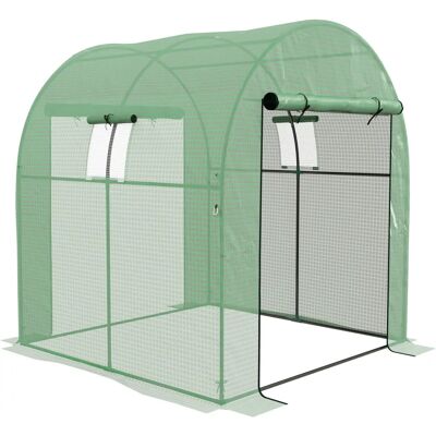 Serra da Giardino Outsunny 1.8x1.8x2m Acciaio PE Resistente UV - Serra da Giardino Serra da Giardino Outsunny 1.8x1.8x2m Acciaio PE Resistente UV - Serra da Giardino