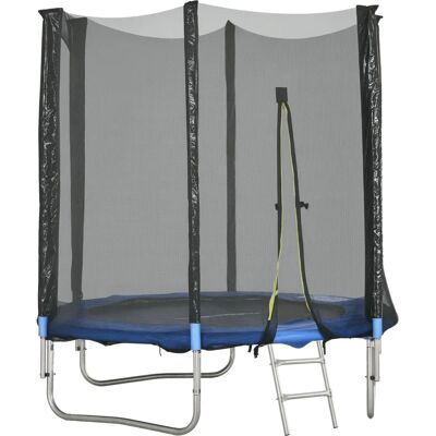 Trampolino Sportnow con Rete di Sicurezza - Acciaio e Plastica - Ø180x200cm - Blu Trampolino Sportnow con Rete di Sicurezza - Acciaio e Plastica - Ø180x200cm - Blu