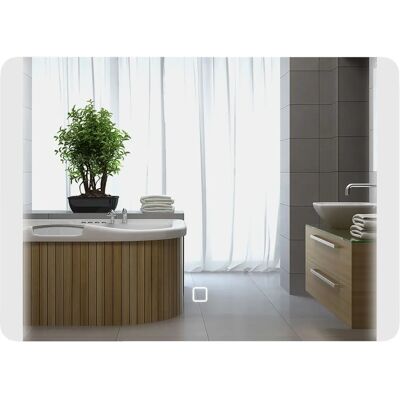 Specchio da bagno HOMCOM con luce LED - 3 livelli di luminosità - 70x50cm Specchio da bagno HOMCOM con luce LED - 3 livelli di luminosità - 70x50cm