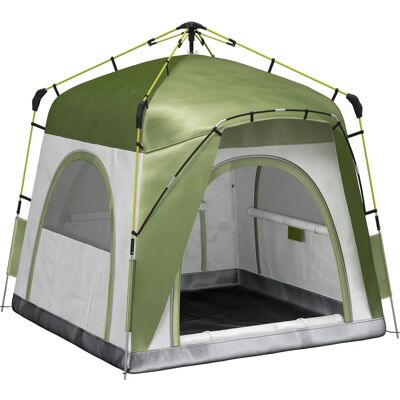 Tenda da campeggio Outsunny - 240x240x199cm - Verde - Tenda pop-up per 2 persone Tenda da campeggio Outsunny - 240x240x199cm - Verde - Tenda pop-up per 2 persone