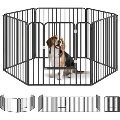 Recinto in acciaio per cani Pawhut - Modulabile, Interno & Esterno, 164x83x80cm Recinto in acciaio per cani Pawhut - Modulabile, Interno & Esterno, 164x83x80cm