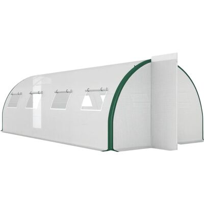 Serra tunnel Outsunny - 6x3m - 2 porte - 8 finestre Serra tunnel Outsunny - 6x3m - 2 porte - 8 finestre