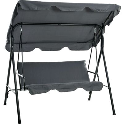 Altalena da Giardino Outsunny 3 Posti con Tettuccio Regolabile & Cuscini - Arredo da Giardino Altalena da Giardino Outsunny 3 Posti con Tettuccio Regolabile & Cuscini - Arredo da Giardino