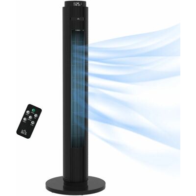 HOMCOM Ventilatore a torre - Oscilla 70° - Timer 12h - Telecomando - 3 Velocità - 4 Modalità HOMCOM Ventilatore a torre - Oscilla 70° - Timer 12h - Telecomando - 3 Velocità - 4 Modalità