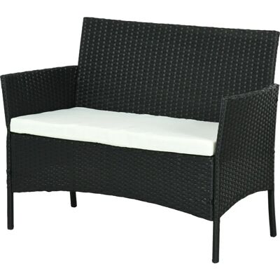 Canapé de jardin Outsunny avec coussins - Structure en acier résistante aux intempéries - Publicité Canapé de jardin Outsunny avec coussins - Structure en acier résistante aux intempéries - Publicité