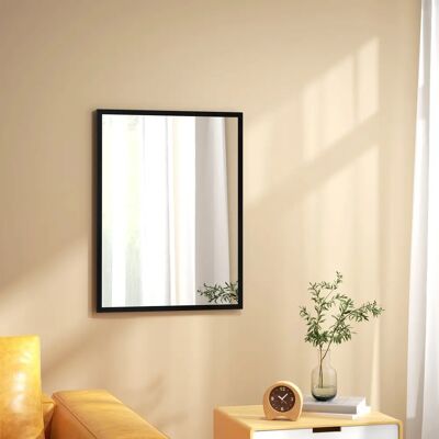 Specchio da Parete Rettangolare Homcom - Vetro Infrangibile - 60x80cm - Nero Specchio da Parete Rettangolare Homcom - Vetro Infrangibile - 60x80cm - Nero