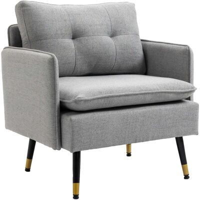 Poltrona Moderna Grigia Homcom - 76x68x80 cm Poltrona Moderna Grigia Homcom - 76x68x80 cm