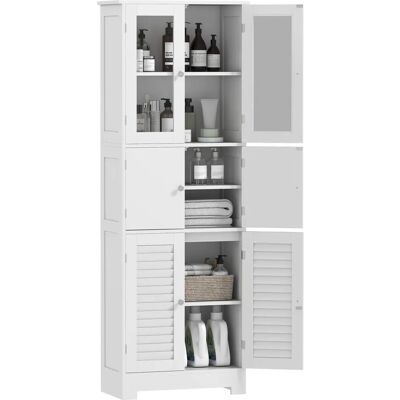 Homcom Mobile Bagno con 3 Ante e Armadietti - Illumina gli Spazi Homcom Mobile Bagno con 3 Ante e Armadietti - Illumina gli Spazi