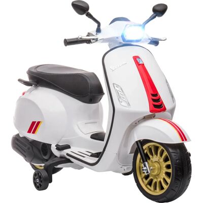 Moto elettrica per bambini Vespa AIYAPLAY - 12V, Bianca Moto elettrica per bambini Vespa AIYAPLAY - 12V, Bianca