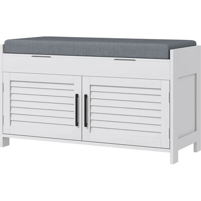 Homcom Verstellbare Schuhbank - Modern MDF Leinenoptik 90x36x50cm Homcom Verstellbare Schuhbank - Modern MDF Leinenoptik 90x36x50cm
