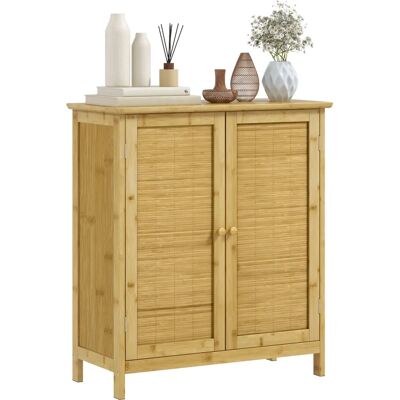 Homcom - BohoBamboo - Bambou - Naturel - Placard de rangement - Publicité Homcom - BohoBamboo - Bambou - Naturel - Placard de rangement - Publicité