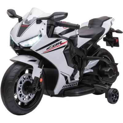 Moto elettrica per bambini HOMCOM con licenza Honda - Bianco Moto elettrica per bambini HOMCOM con licenza Honda - Bianco