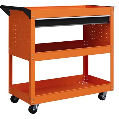 Carrello portautensili Durhand - 82x35x76 cm - Arancione Carrello portautensili Durhand - 82x35x76 cm - Arancione