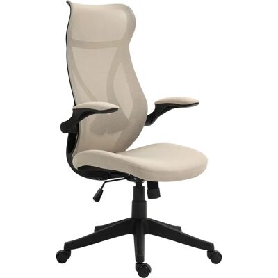 Sedia da Ufficio Beige HOMCOM con Altezza Regolabile e Schienale Inclinabile - Sedia da Ufficio Sedia da Ufficio Beige HOMCOM con Altezza Regolabile e Schienale Inclinabile - Sedia da Ufficio
