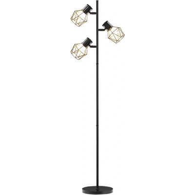 Lampada da terra HOMCOM in metallo con 3 luci regolabili Lampada da terra HOMCOM in metallo con 3 luci regolabili