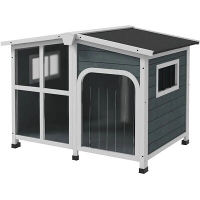 PawHut Casetta in Legno per Cani Medi - Tetto Apribile PawHut Casetta in Legno per Cani Medi - Tetto Apribile