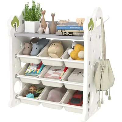 Scaffale porta giocattoli Aiyaplay - 4 livelli in HDPE per bambini Scaffale porta giocattoli Aiyaplay - 4 livelli in HDPE per bambini