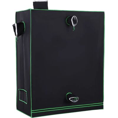 Tienda de cultivo interior Outsunny - 120x60x150cm, Negro, Mylar, Acero Tienda de cultivo interior Outsunny - 120x60x150cm, Negro, Mylar, Acero