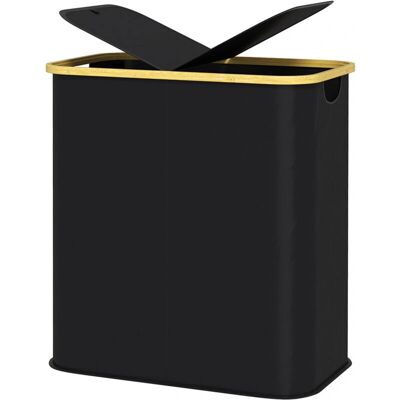 Secchio per bucato HOMCOM - 80L, 2 Sezioni, Bambù, Pieghevole - Secchio per bucato Secchio per bucato HOMCOM - 80L, 2 Sezioni, Bambù, Pieghevole - Secchio per bucato
