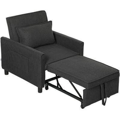 HOMCOM Poltrona letto reclinabile - Effetto velluto, 74x84x81 cm HOMCOM Poltrona letto reclinabile - Effetto velluto, 74x84x81 cm