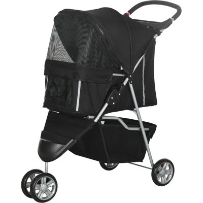 Pawhut - SmallDogStroller - 75x45x97 cm - Black - Passeggino per animali Pawhut - SmallDogStroller - 75x45x97 cm - Black - Passeggino per animali