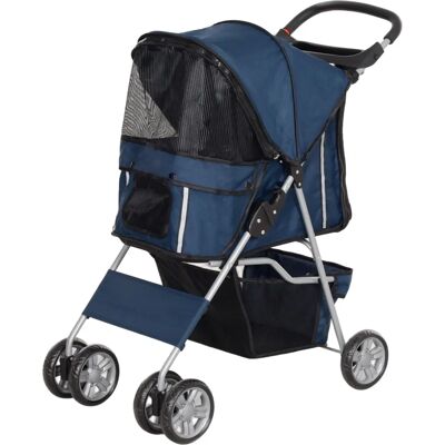 Passeggino per cani Pawhut - Pieghevole, Rete, Ruote girevoli, 10kg Max - Passeggino per cani Passeggino per cani Pawhut - Pieghevole, Rete, Ruote girevoli, 10kg Max - Passeggino per cani