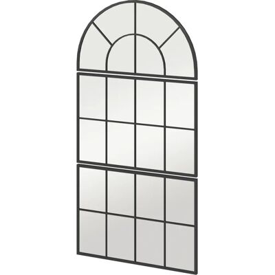 HOMCOM - Arc Window - 76x43 cm - Nero - Specchio a parete HOMCOM - Arc Window - 76x43 cm - Nero - Specchio a parete