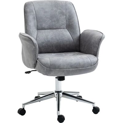 Sedia da Ufficio Ergonomica Vinsetto Altezza Regolabile Microfibra Chiaro Sedia da Ufficio Ergonomica Vinsetto Altezza Regolabile Microfibra Chiaro