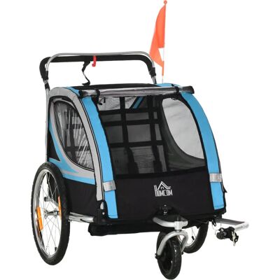 HOMCOM - 2-in-1 - Blu - Bike Trailer HOMCOM - 2-in-1 - Blu - Bike Trailer