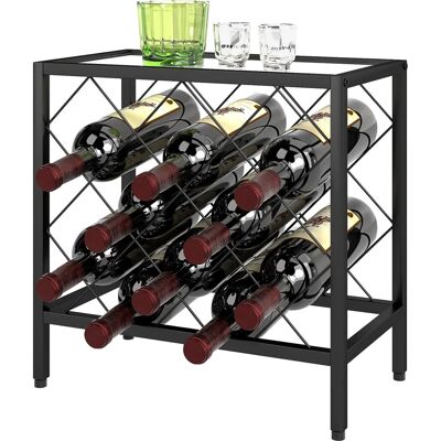HOMCOM - Portabottiglie - Acciaio nero - 10bottiglie - Portabottiglie vino HOMCOM - Portabottiglie - Acciaio nero - 10bottiglie - Portabottiglie vino