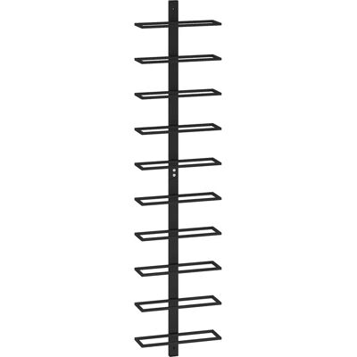HOMCOM Portabottiglie da Parete 10 - Acero negro? - 10 botellas - Estante de pared para botellas HOMCOM Portabottiglie da Parete 10 - Acero negro? - 10 botellas - Estante de pared para botellas