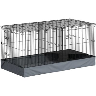 Pawhut - 2-in-1 Cage - Design 2-in-1 - Sezioni separate - Gabbia per animali Pawhut - 2-in-1 Cage - Design 2-in-1 - Sezioni separate - Gabbia per animali