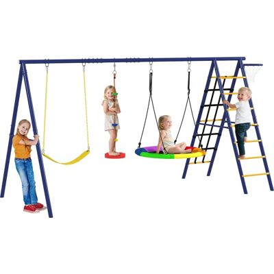 AIYAPLAY - 6-in-1 Swing Set - Acciaio - All'aperto - Swing set AIYAPLAY - 6-in-1 Swing Set - Acciaio - All'aperto - Swing set