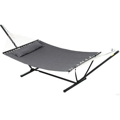Outsunny - Amaca da Giardino Portatile - Dunkelgrau - 368x93x110 cm - Hängematte Outsunny - Amaca da Giardino Portatile - Dunkelgrau - 368x93x110 cm - Hängematte
