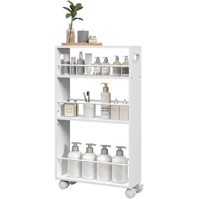 Carrello Homcom Bianco per Cucina e Bagno - 3 Ripiani Carrello Homcom Bianco per Cucina e Bagno - 3 Ripiani